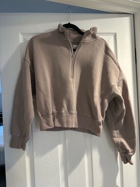 Abercrombie & Fitch soft essentials Half-Zip Cropped Sweatershirt